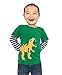 Coralup Little Boys Applique Dinosaur T-Shirt(Green,3-4 Years)