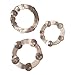 Penile Cock Ring Silicone Male Erection Enhancement Stay Hard Set of 3 Clear Ribbed Cockrings Discreet Packaging