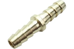 CDQBWKJGFJ 2 Pcs Brass Hose Barb Fitting,3/16" Barb x 3/16" Barb Fittings for 3/16" ID Hose, Tubing Hose Adapter/Coupler/Spli
