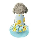 Gotd Cute Sweet Pet Puppy Dog Apparel Clothes Short Skirt Dress (M, Blue)