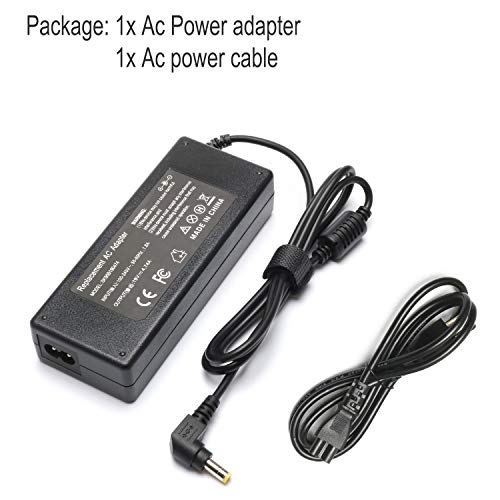 90W AC Adapter Charger for Toshiba Satellite L305 L305D L455 L505 L505D L635 L645 L655 L655D L745 L755 L775 L855 L875 A105 A135 C655 C675 C850 C855 Satellite Radius 11 14 15 Laptop Power Cord - Thumbnail 2