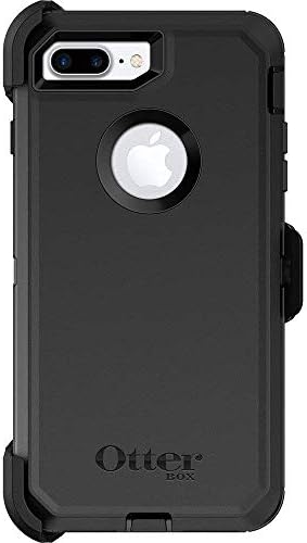 OtterBox Defender Series Case iPhone 8 Plus & iPhone 7 Plus Cover + Cable Belt Clip Holster Fits OtterBox - Black