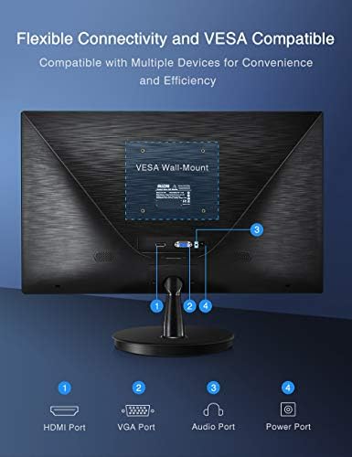 Computer Monitor- AUZAI 21.5 inch 1080p Full HD LED Computer Monitor for Business 75Hz 5ms with VESA Mounting Eye Care Anti Glare Panel Tilt VGA HDMI Port for Laptop PC, Black 6 Computer Monitor- AUZAI 21.5 inch 1080p Full HD LED Computer Monitor for Business 75Hz 5ms with VESA Mounting Eye Care Anti Glare Panel Tilt VGA HDMI Port for Laptop PC, Black
