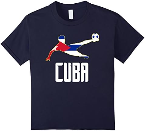 Kids Camiseta Futbol Cuba - Cuban Soccer T-shirt 12 Navy