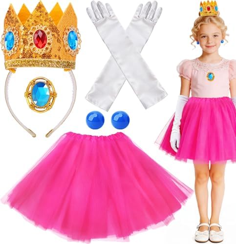 Carnavalife Falda Tutú De Princesa Sirena – Con Diadema Y Trenza, Disfraz Para Adulto De 30 Cm