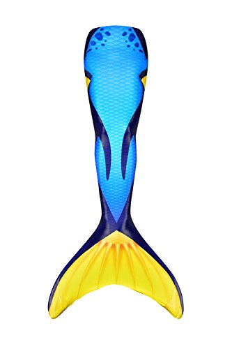 Fin Fun Mermaid Tail Only, Reinforced tips, No Monofin, Blue Tang, Child 6