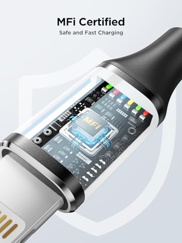 Aioneus iPhone Charger Cable 3M, [Apple MFi Certified] Long iPhone Charger Lightning Cable Nylon Braided iPhone Cable USB A to Lightning Cord Fast Charging for iPhone 14 13 12 11 Pro Max Mini 8, iPad