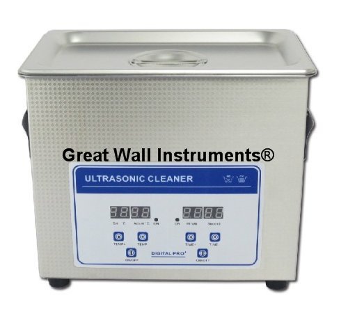 120w 3.2L Digital Commercial Grade lab Heating Ultrasonic Cleaner Eyeglasses Jewelry Cleaner 110V/220V with Cleaning Basket