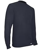 Polarmax Heavy Weight Quattro Fleece Men's Long Sleeve Crew Tee (Black, Large)