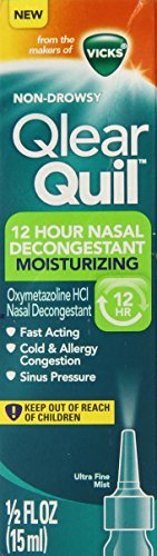 UPC 323900019867, Vicks QlearQuil 12 Hour Cold and Allergy Sinus and Nasal Moisturizing Decongestant Spray, 0.5 Ounce