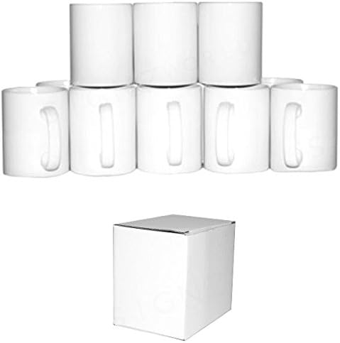 Signzworld 10 oz Small Orca Double Coated Sublimation Mug Heat Press - White (Pack of 36)