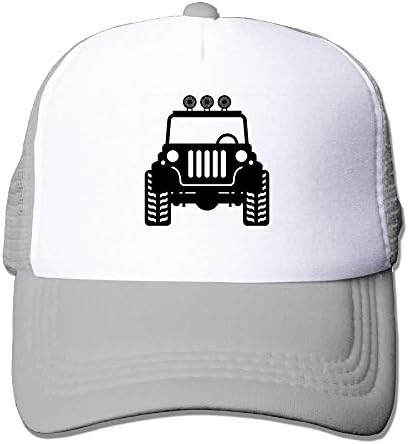 Jeep Mesh Men's Adjustable Trucker Baseball Cap Black