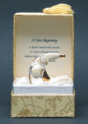 Crescent Moon Messenger with 24 Karat Gold - A New Beginning