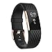 UMAXGET Compatible with Fitbit Charge 2 Bands, Soft Silicone Sport Adjustable Wristband Special Edition with Rose Gold Buckle for Men Women, Black, Small