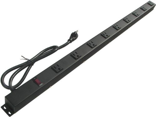 36in 9 Outlet Metal Power Strip