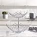 Inspired Living ME9290 Linear fruit-bowls, 2-Tier Basket, SILVER
