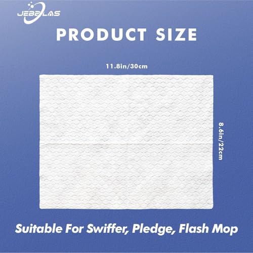 JEBBLAS Dry Mop Refills Disposable Sweeper Dusting Cloths Dry Sweeping Cloth Hardwood Floor Mop Cleaner Cloth Refill Dry Mopping Pads Wipes for Floor Mop(White, 30x 22cm,120Count)