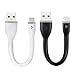 BigBlue 2 Pack USB C 0.5ft/6inch Portable Short USB Type C Cable Compatible for Samsung Galaxy Note 8 S8 S8 Plus, Google Pixel XL2, HTC U11, Nexus 6P, Nexus 5X, LG G5, OnePlus 5 and More, Black/White