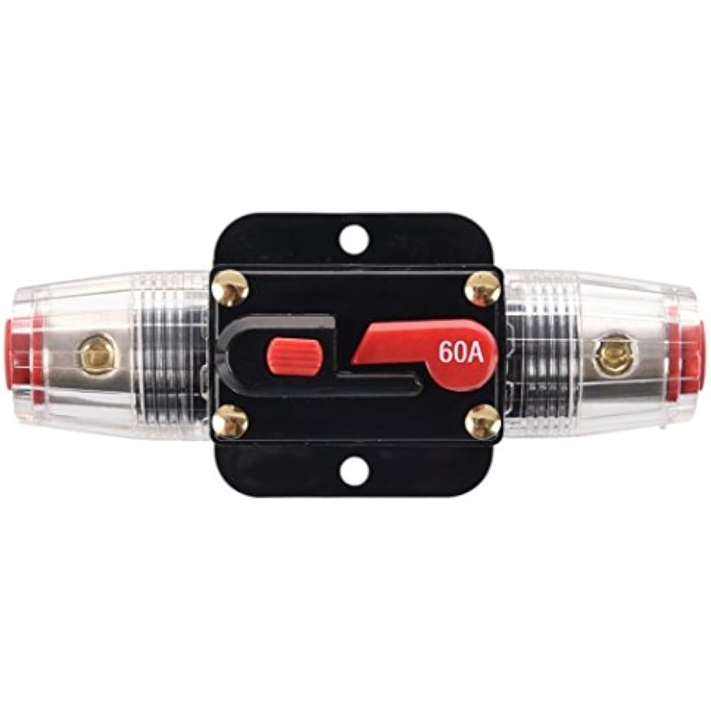 60A 50-300 Amp Circuit Breaker Manual Reset Fuse Holder Inline Stereo