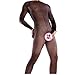 Men's Adult Stocking Full Body Ultra-thin Pantyhose Transparent Novelty Sexy (Black)
