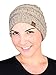 Womens Thick Soft Warm Chunky Knit Two Tone Slouchy Cancer Beanie Chemo Winter Hat