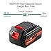 DSANKE LBXR20 6.0Ah 20V MAX Replacement Battery for Black and Decker 20V Lithium Battery LBXR20 LBXR20-OPE LB20 LBX20 LBX4020 LB2X4020-OPE