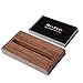 MaxGear Business Card Holder for Desk Wood Business Card Display Holders Professional Business Card Holder Stand Desk Cards Display Holder for Home and Office, 2.3 x 4.3 x 0.6 inches, Walnut, Square