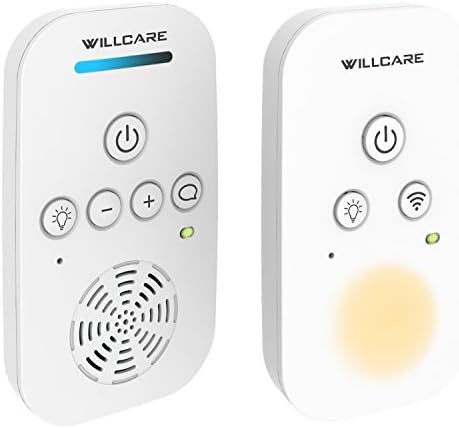 Willcare Upgraded Baby Monitor with Two-Way Audio, Smooth Night Light, Rechargeable Battery Operated Parent Unit &amp; Long Range, DBM-6. (White)