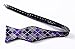 SetSense Men's Plaid Jacquard Woven Self Bow Tie Set One Size Purple/Navy Blue