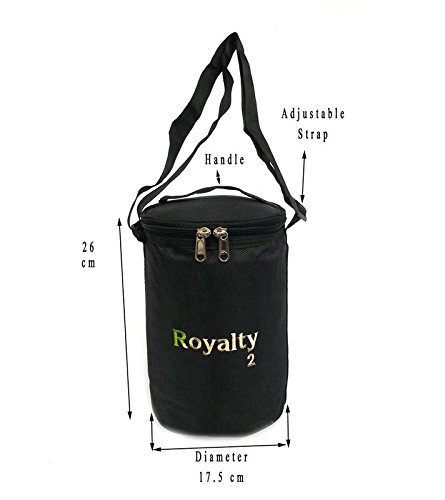 belladona medium size round lunch bag in black