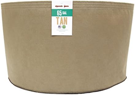 (10 Pack) 65 Gallon Tan Grassroots Fabric Pot - Grow Pot and Aeration Container
