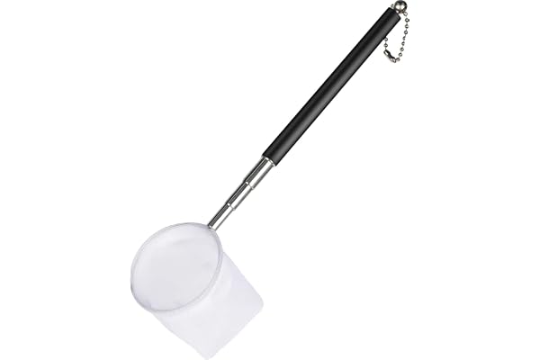 Pawfly Aquarium Shrimp Net with Extendable Stainless Steel Handle - Fine Mesh for Shrimp, Baby Fish, Food Residue & Debris Sk