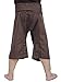 Thai Fisherman Pants Yoga Trousers Free Size 3/4, Dark Brown, Size No Size
