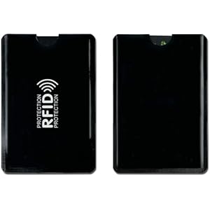 Card Holder Sleeve – Frosted ID and Bank Card Protector for Transit Pass, Badge, Access Card and Daily Carry Use (Black)