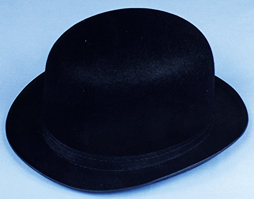 UHC Adult Men's Bowler Derby Felt Top Hat Halloween Costume Accessory