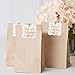 WRAPAHOLIC Gift Tags with String - 100PCS White Kraft Thank You Paper Tags with 100 Feet Natural Jute Twine for Wedding, Baby Shower, Party Favors