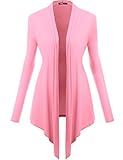 TWINTH Womens Comfy Rayon Drape Collar Long Sleeve Cardigan