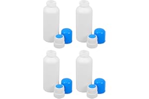 TIDTALEO Refillable Sponge Head Applicator Bottle 4-Pack Leakproof Plastic Dauber for Liquid Application Art Cosmetics Cleani