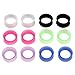 PiercingJ 12pcs Ultra Thin Silicone Double Flared Flexible Tunnel Ear Stretching Plug Gauge - 6 Pairs