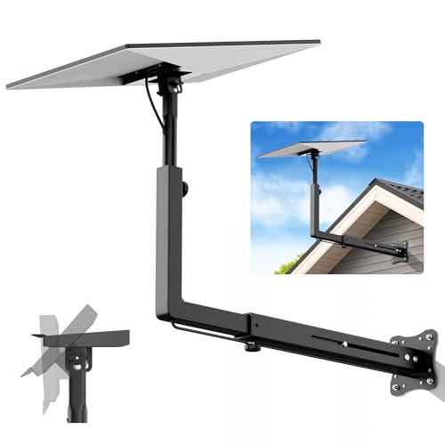 Futrue-Wolker Extended Starlink Bracket for Gen 3/Standard 4X/4, 55-80 cm Adjustable Starlink Standard Gen 3 Bracket Long Wall Mount with Pipe Adapter for V4 Antenna
