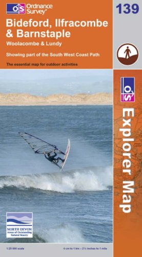 Bideford, Ilfracombe and Barnstaple (Explorer Maps)
