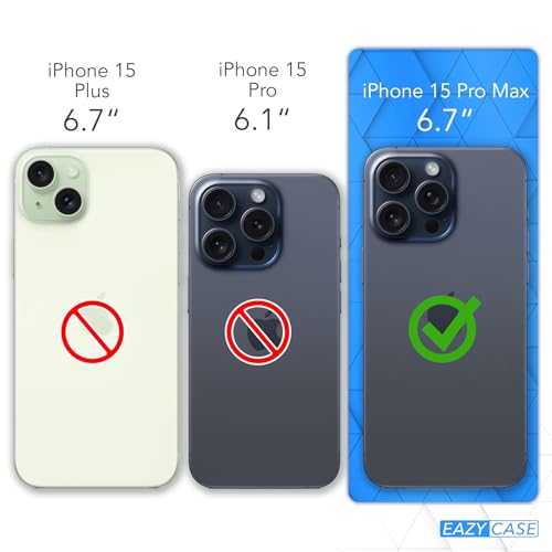 EAZY CASE Premium Silicone Case for iPhone 15 Pro MAX Slim Case with Camera Protection and Inner Lining, Silicone Case, Protective Case, Bumper, Mobile Case in Light Violet