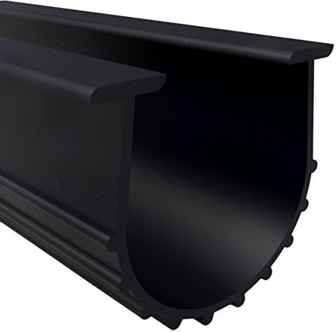 AOD Retail Certified "T-style" Garage Door Bottom Rubber, T-Style in Gray to Match Amarr/Clopay &amp; Others, Black