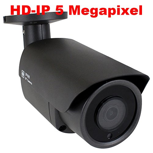 GW 8 Channel H.265 NVR 5-Megapixel Security Camera System, 8pcs 5MP 1920p 3.6mm Wide Angle POE Weatherproof Bullet IP Cameras, 80ft Night Vision