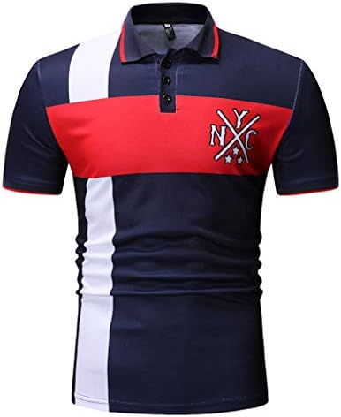 Simayixx Shirts for Men Big Deals, Men's Casual Black White Patchwork Long Sleeve T Shirt Slim Fit Tops Business Blouse