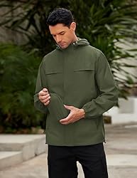 COOFANDY Men's Rain Jacket Waterproof Lightweight