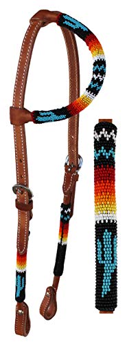 Pro Rider Horse Show Bridle Western Leather Headstall 79RT09HA - Thumbnail 3