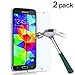 TANTEK [2-Pack Screen Protector for Samsung Galaxy S5,Tempered Glass Film,Ultra Clear,Anti Scratch,Bubble Free,Case Friendly