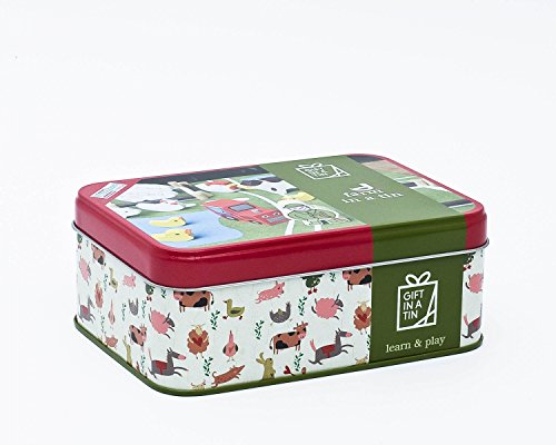 Farm Set In A Tin With Animals, Buildings & Play Mat