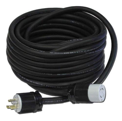 NEMA L14-30 50' cord 50-Feet 30-Amp L14-30 Generator Power Cord for Upto 7500-watt Generators , Black